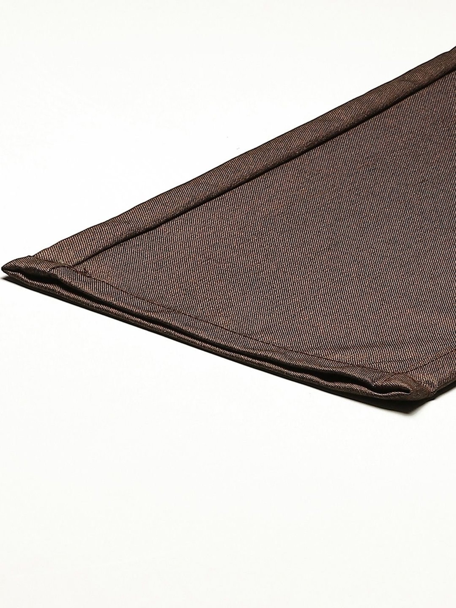 Sojanya Brown Cotton Regular Slim Fit Self Pattern Flat Front Trousers