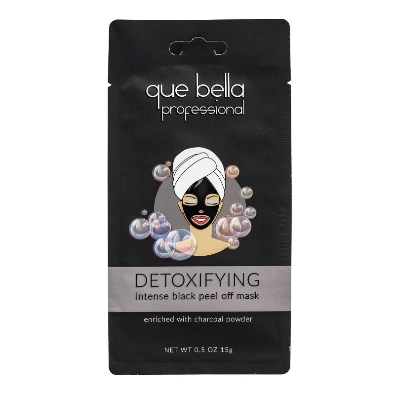 Que Bella Professional Detoxifying Black Peel Off Face Mask - 0.5oz