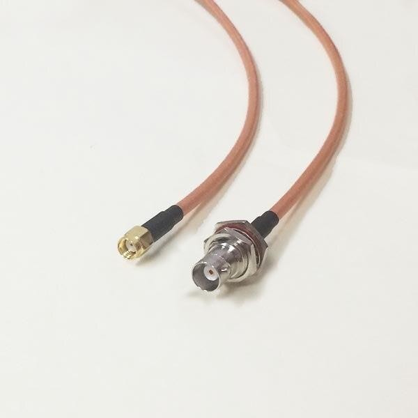 High-quality low-attenuation BNC Female Jack Connector Switch RP-SMA Male Plug Connector RG142 50CM 20" Adapter