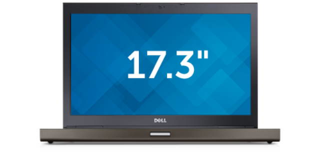 Dell Precision Mobile Workstation M6800 i7 4800MQ 2.7GHz 16GB 1x128GB SSD + 1x500 SSHD Hard Drive DVDRW Webcam 17.3" Display Windows 10 Professional (Grade B)
