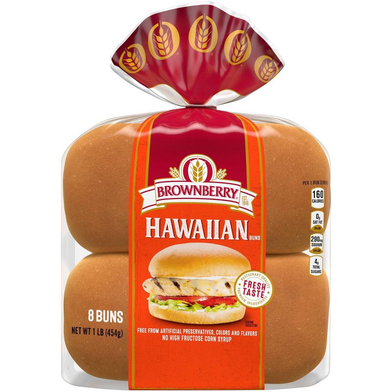 Brownerry Sweet Hawaiian Buns - 15oz