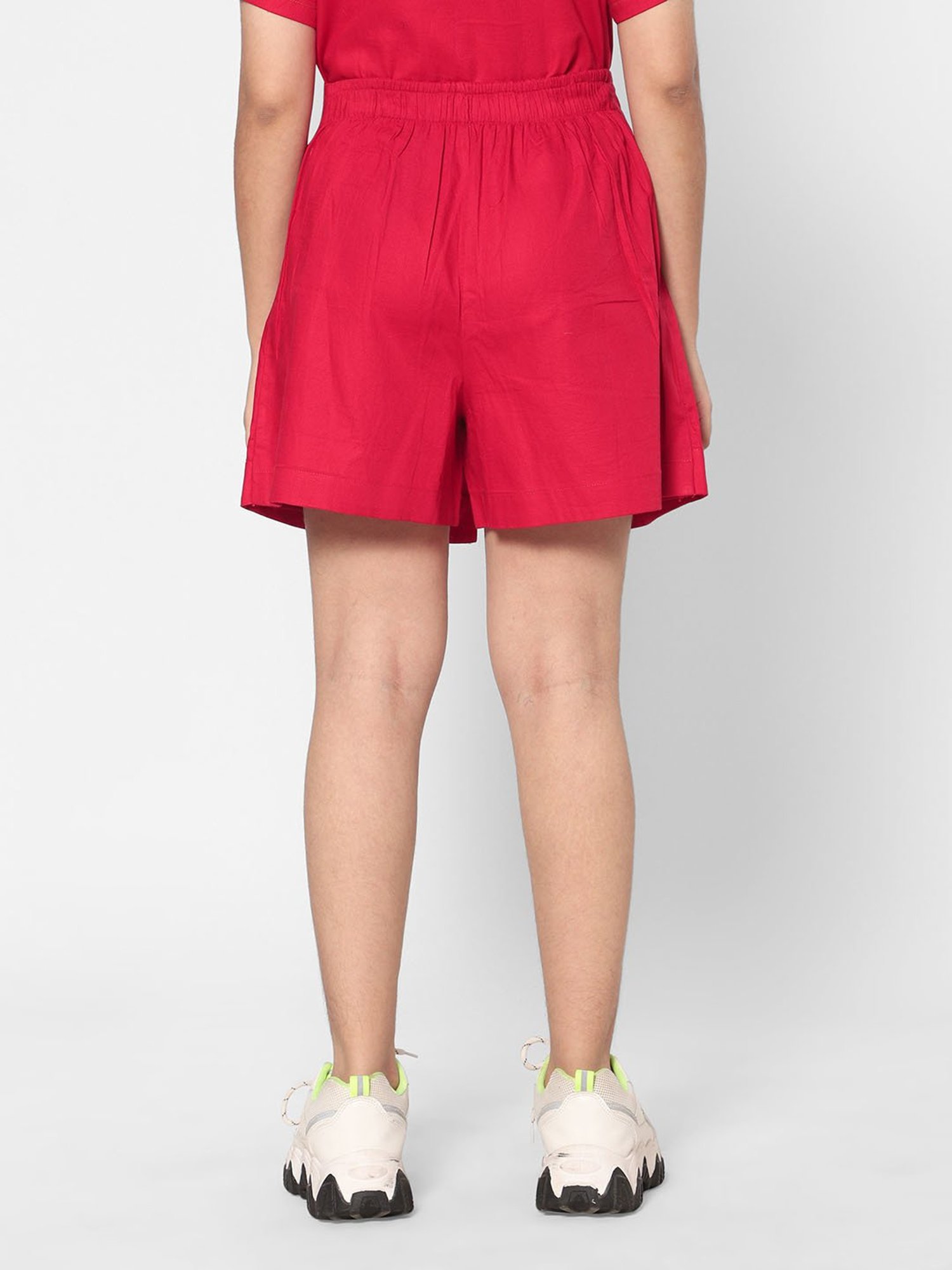 TeenTrums Girls Red Solid Skirt