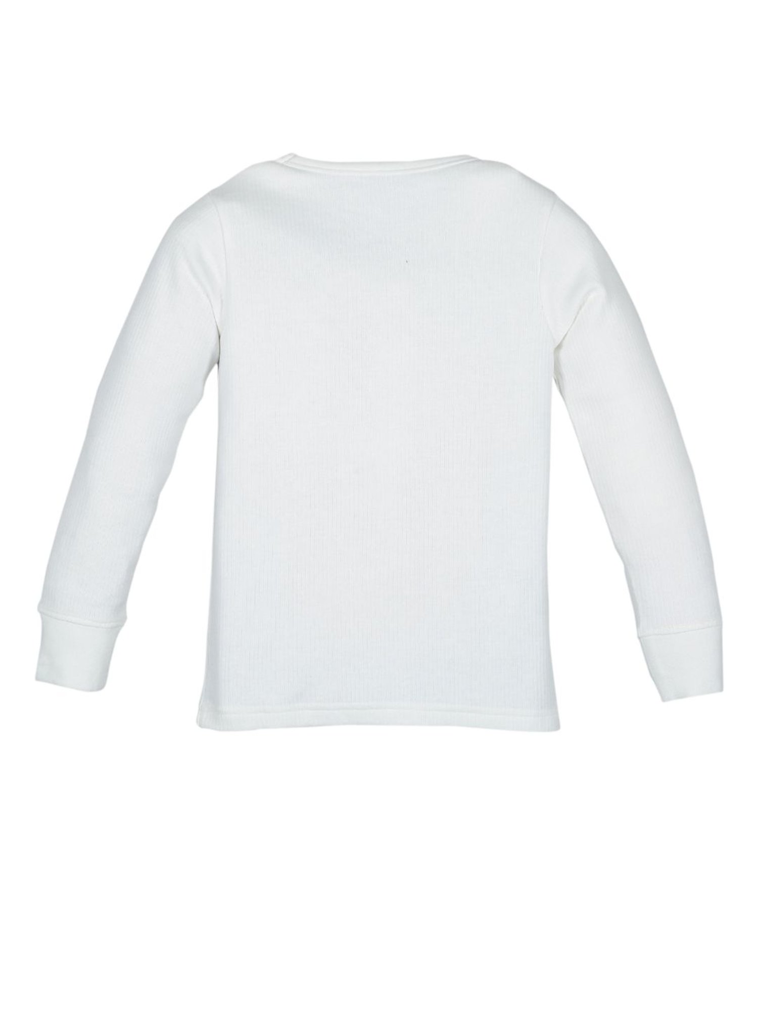 Dyca Kids Grey Melange Textured Thermal Top (Pack Of 2)