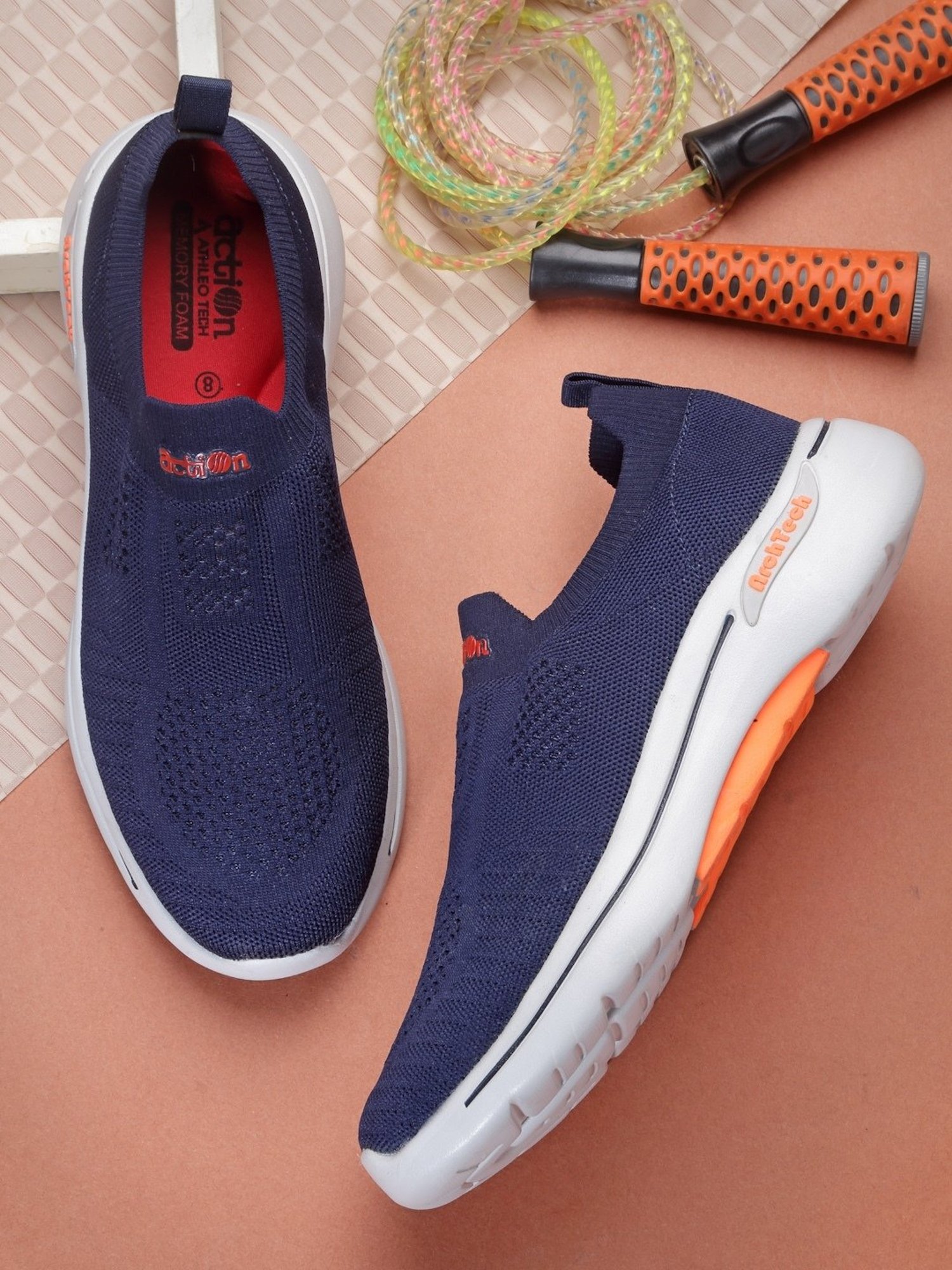 Action Men's Navy Running Shoes