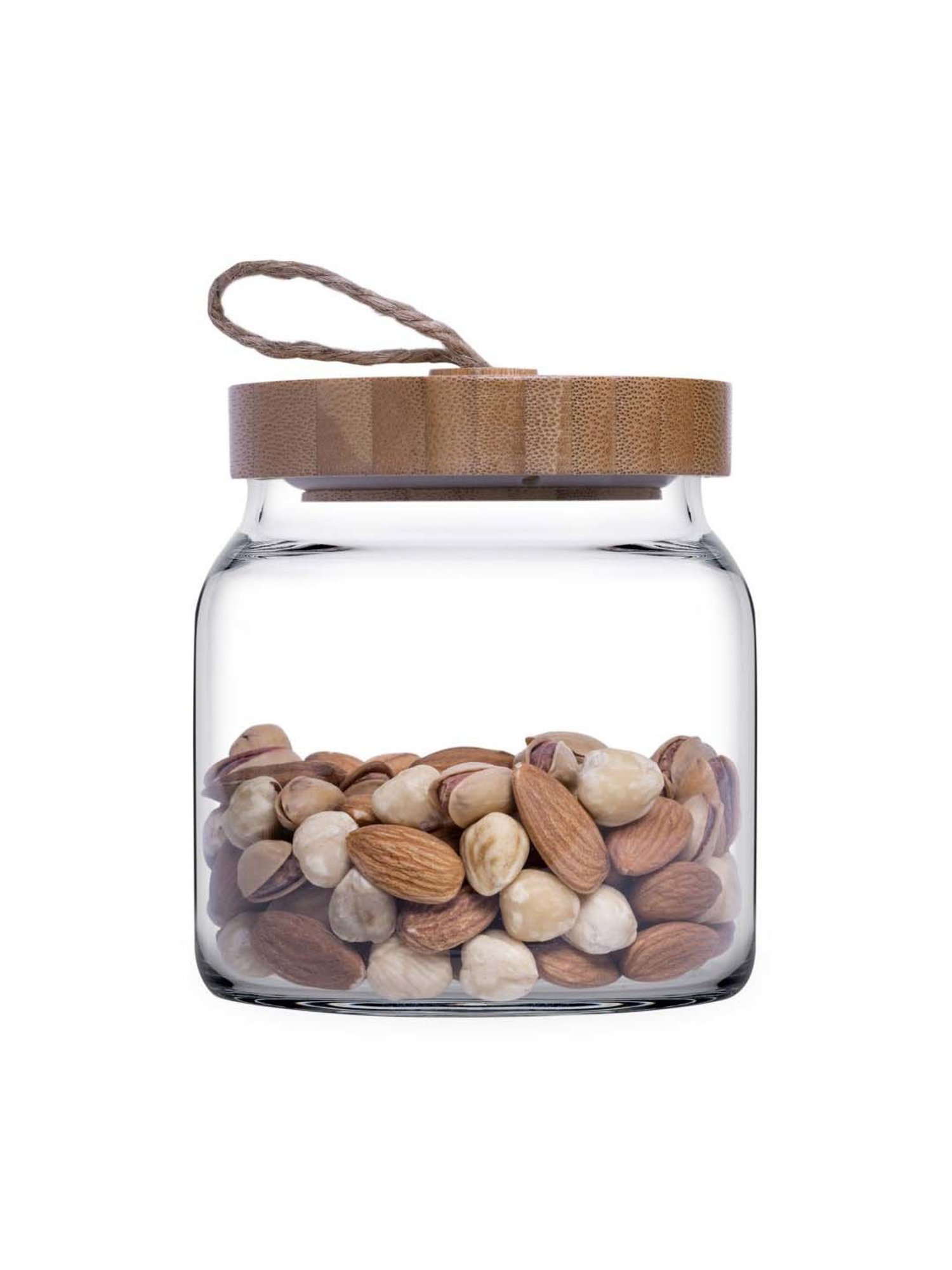 Pasabahce Transparent Woody Jar (0.575 L) - Set of 2