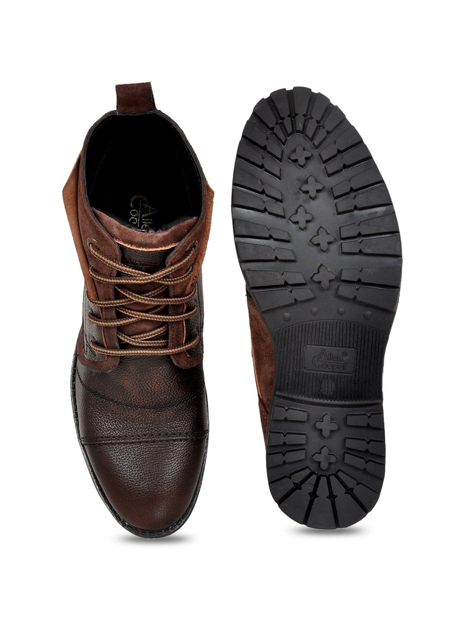 Allen cooper Men's Brown Derby Shoes