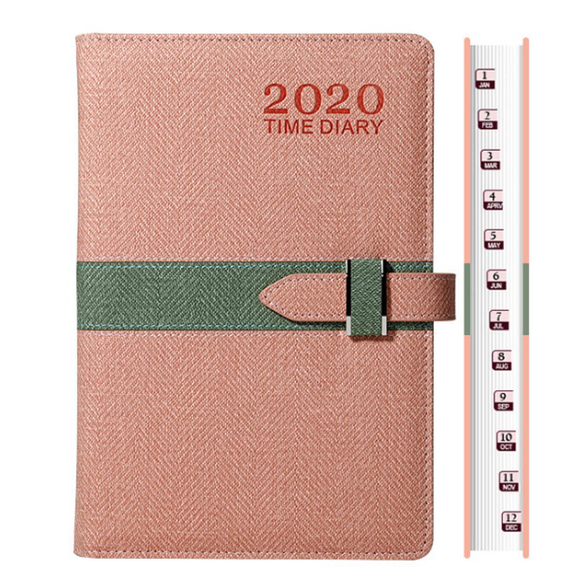 2020 schedule this schedule small fresh literary exquisite creative notebook calendar calendar timeline Green