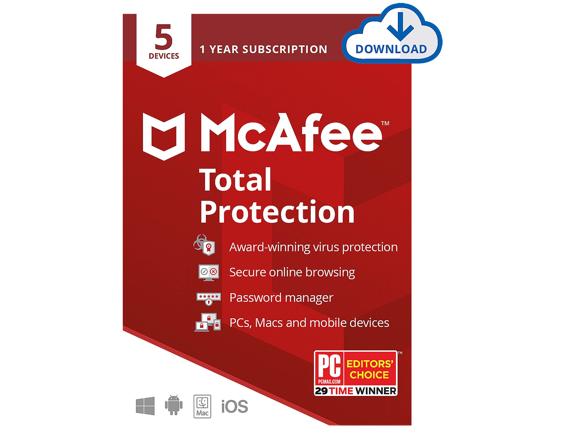 McAfee Total Protection 2021 1 Year / 10 Devices - Download