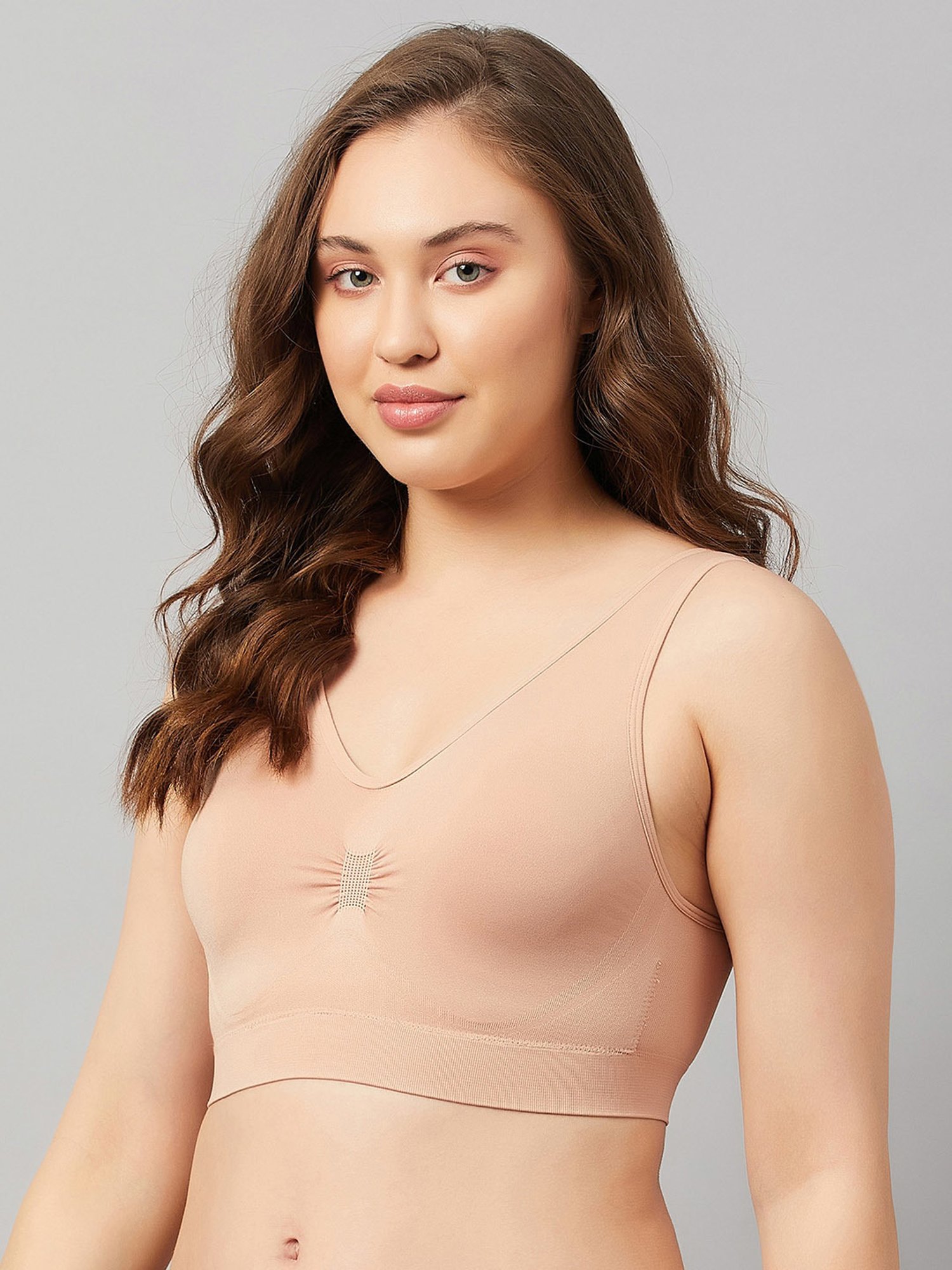 C9 Airwear Beige Full Coverage Everyday Bra With Removable Pads