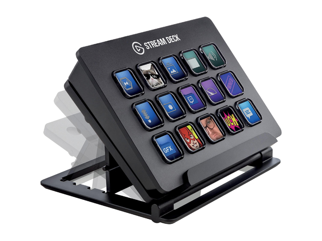 Elgato Stream Deck - Live Content Creation Controller with 15 Customizable LCD Keys, Adjustable Stand, for Windows 10 and macOS 10.11 or Later