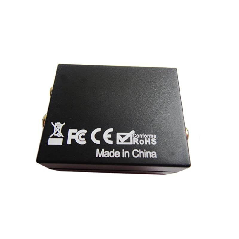 Digital Spdif to Analog Audio RCA RL Converter with 15m Optical Toslink Cable Adapter for DVD HDTV Ps