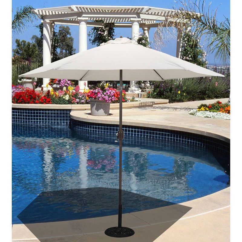 9' Round Aluminum Patio Umbrella Antique White