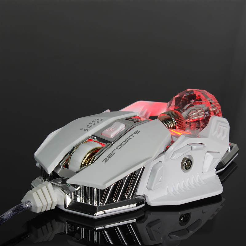 Mechanical Gaming Mouse 8 Button 2500DPI A5050 Chip Wired Mouse Gamer Macros Programming Optical Computer Mouse for Laptop PC(black /white )