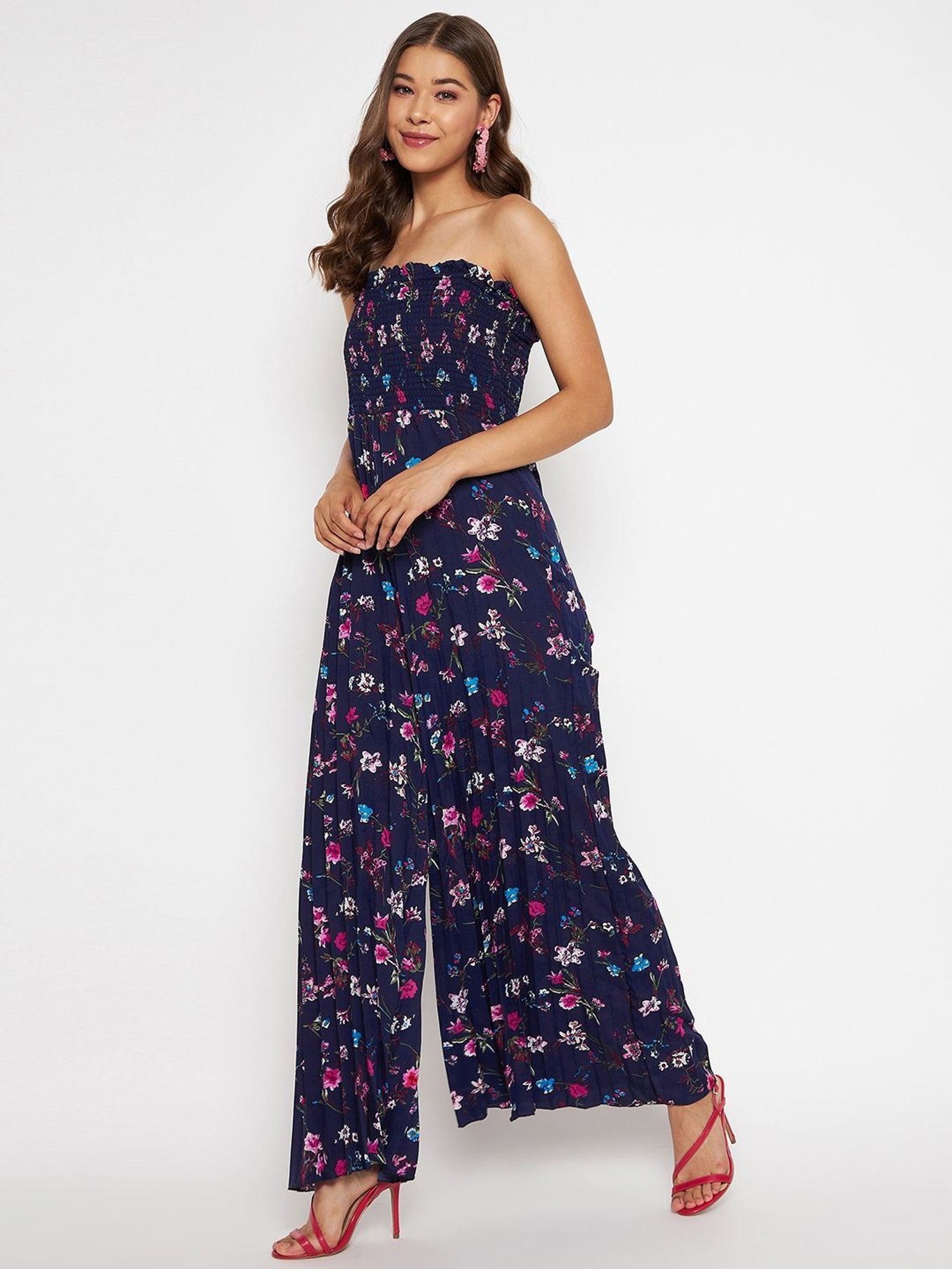Uptownie Lite Navy Printed Jumpsuit