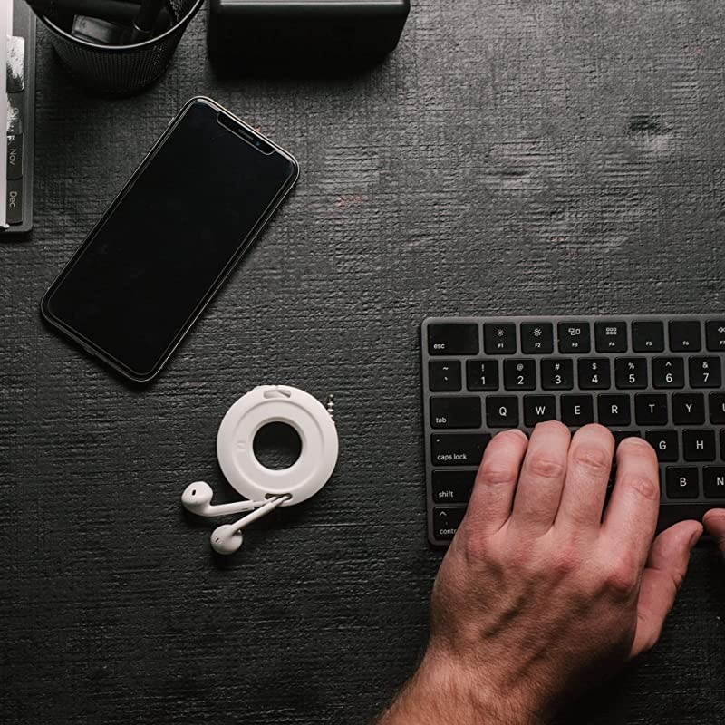 Winder Mini and Max Headphone and Cable Winder and Organizer Perfect for Wrapping Earbuds and Cords for Travel and Organization Mini Black