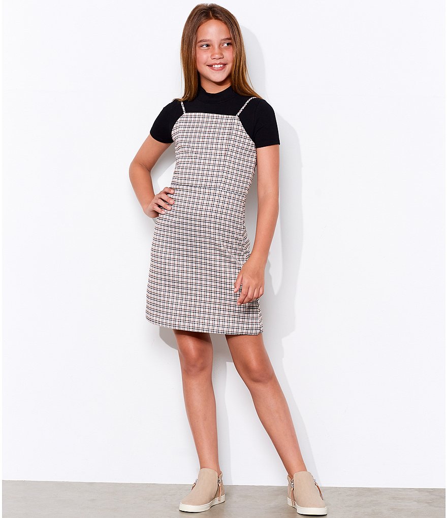 Angie Big Girls 7-14 Stripe Ruffle-Hem Maxi Dress