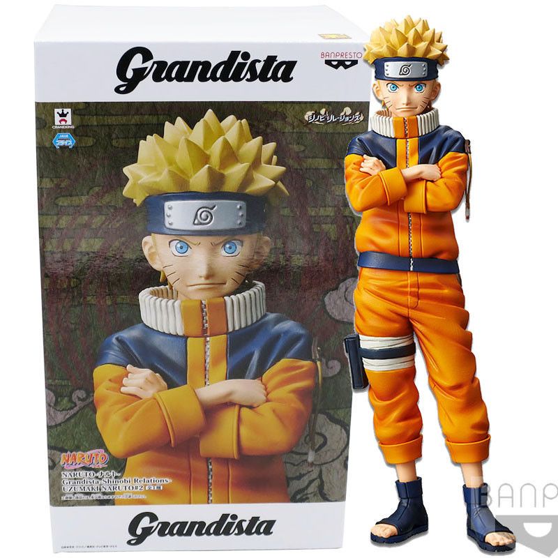 Banpresto Grandista Shinobi Relations Naruto Uzumaki #2 9" Figure Statue