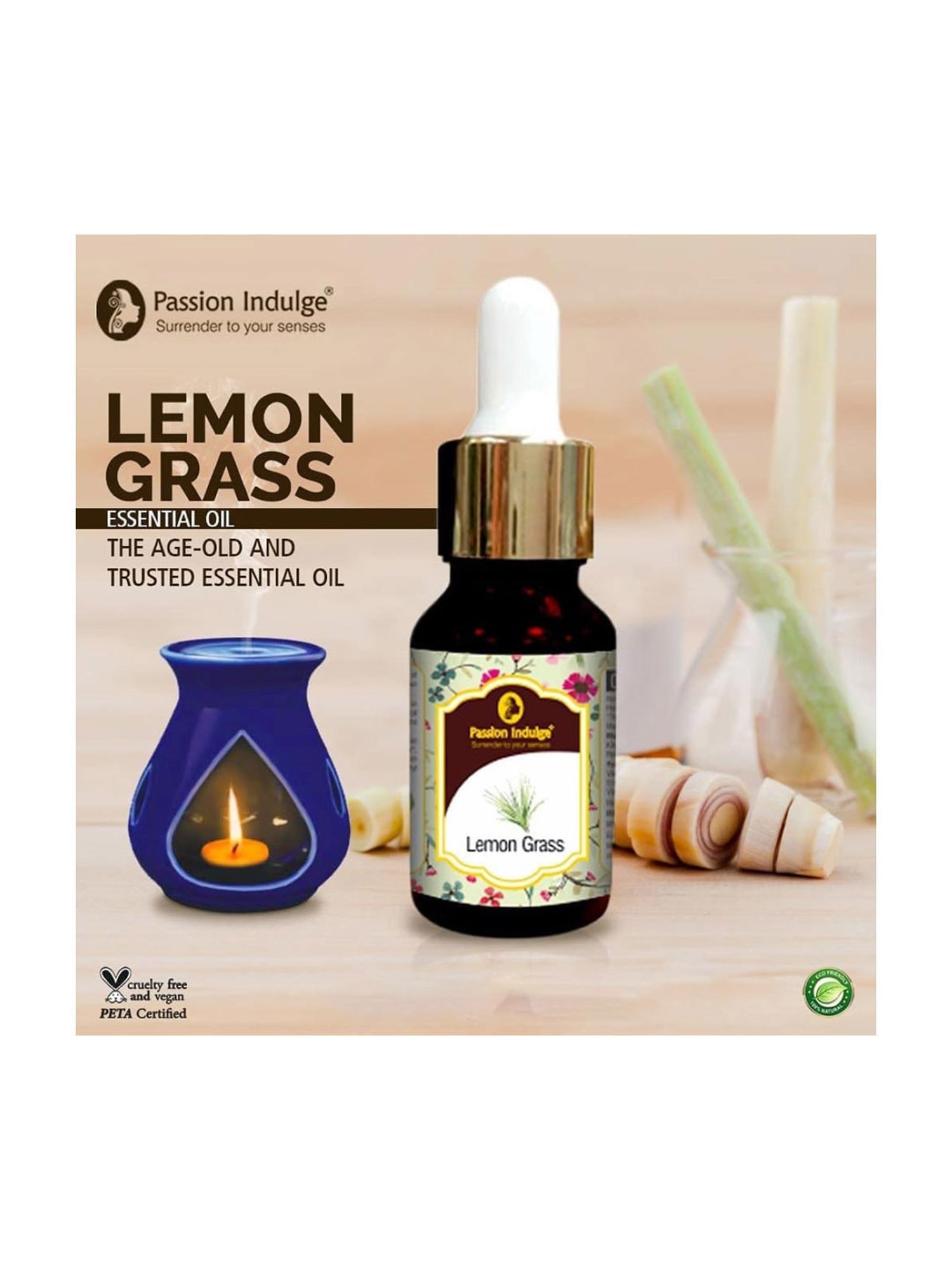 Passion Indulge Lemongrass Essential Oil - 10 ml