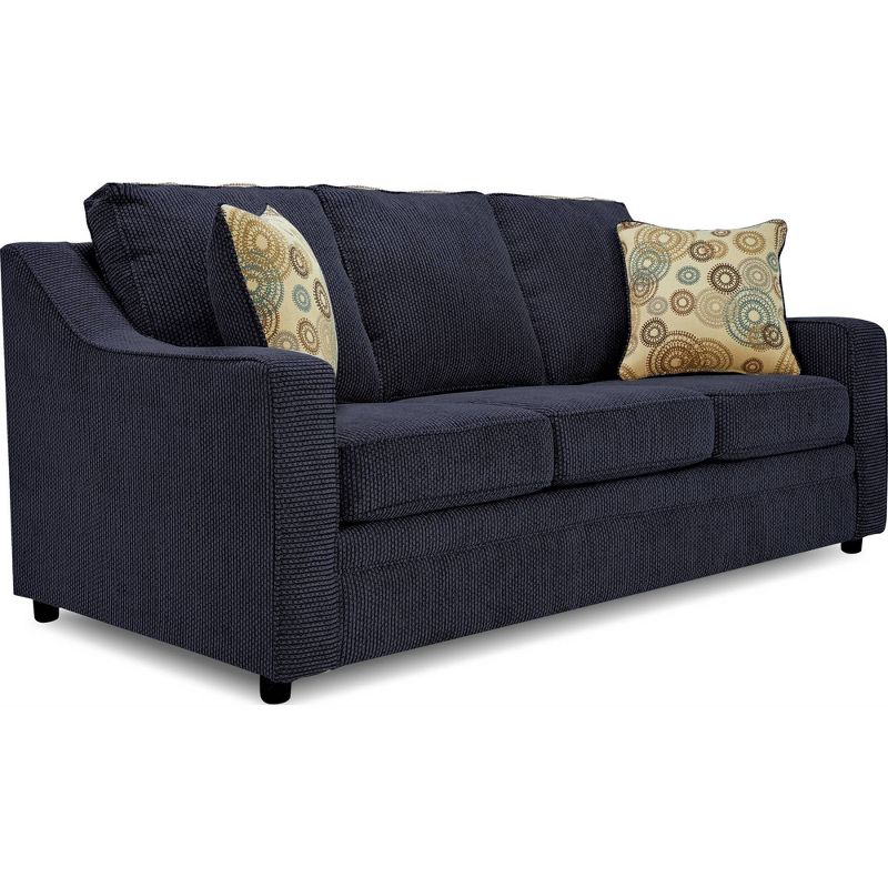 Clark Three Seat Sofa Dark Blue - True Seating