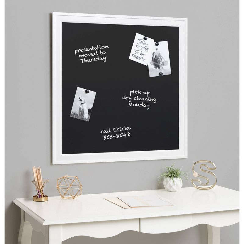 22" x 32" Cates Barn Door Wood Framed Chalkboard Rustic Brown - Kate and Laurel