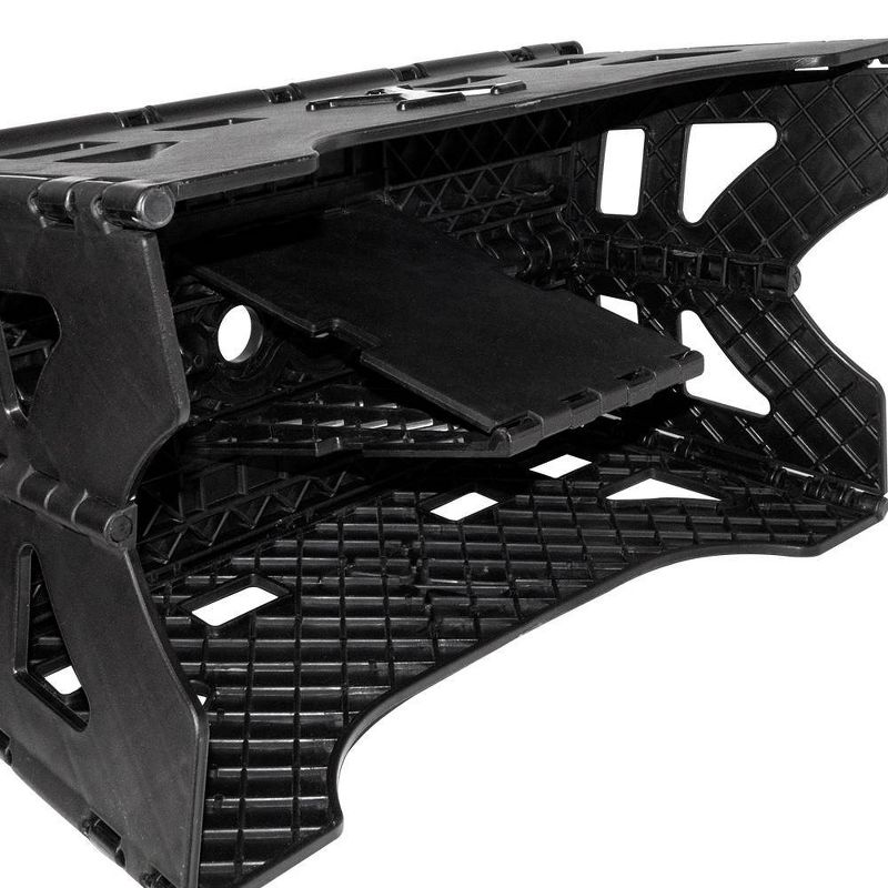 20" eXpace Folding Step Stool Black/White