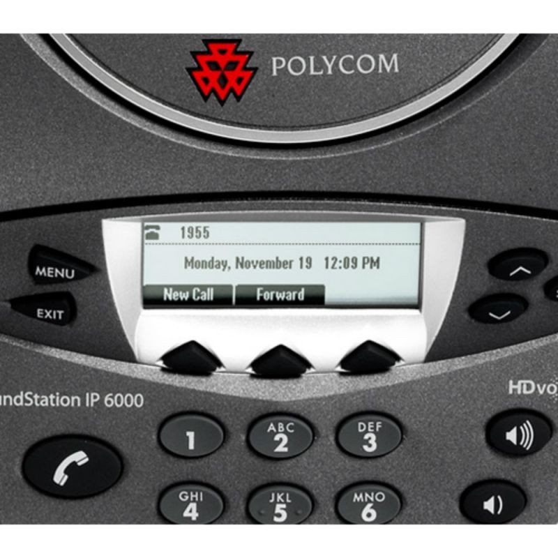 Polycom 2200-15600-001 SoundStation IP 6000 Conference Corded VoIP Phone (PoE)