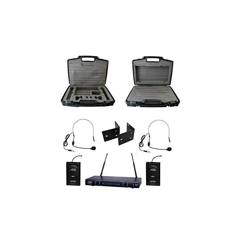 S6012UH Dual Channel Wireless System with Two Wireless Headset Microphones and a Hard PVC Carrying Case