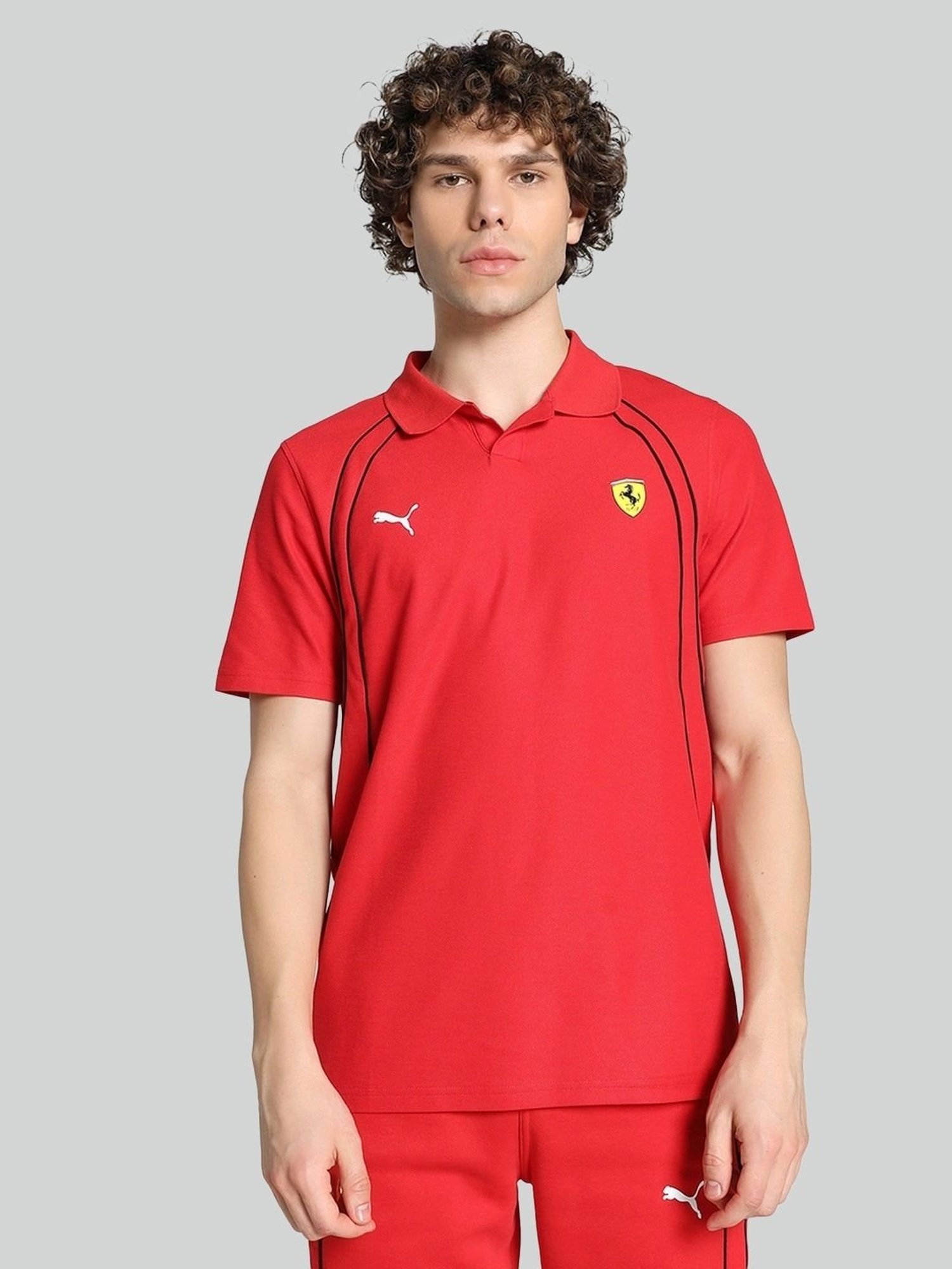 Puma Red Regular Fit Sports Polo