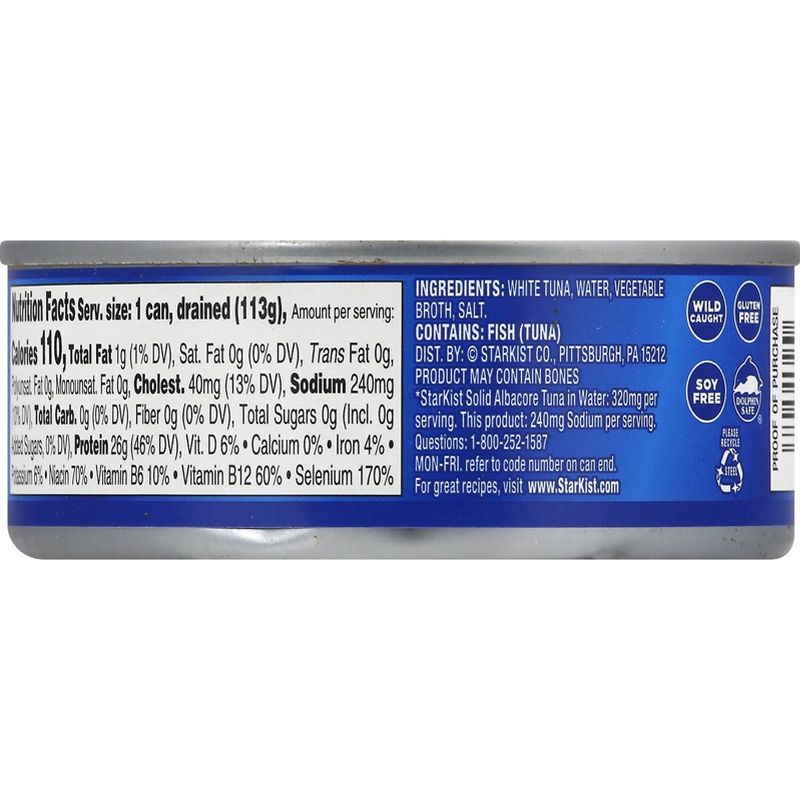 StarKist Low Sodium Solid White Albacore Tuna in Water - 5oz