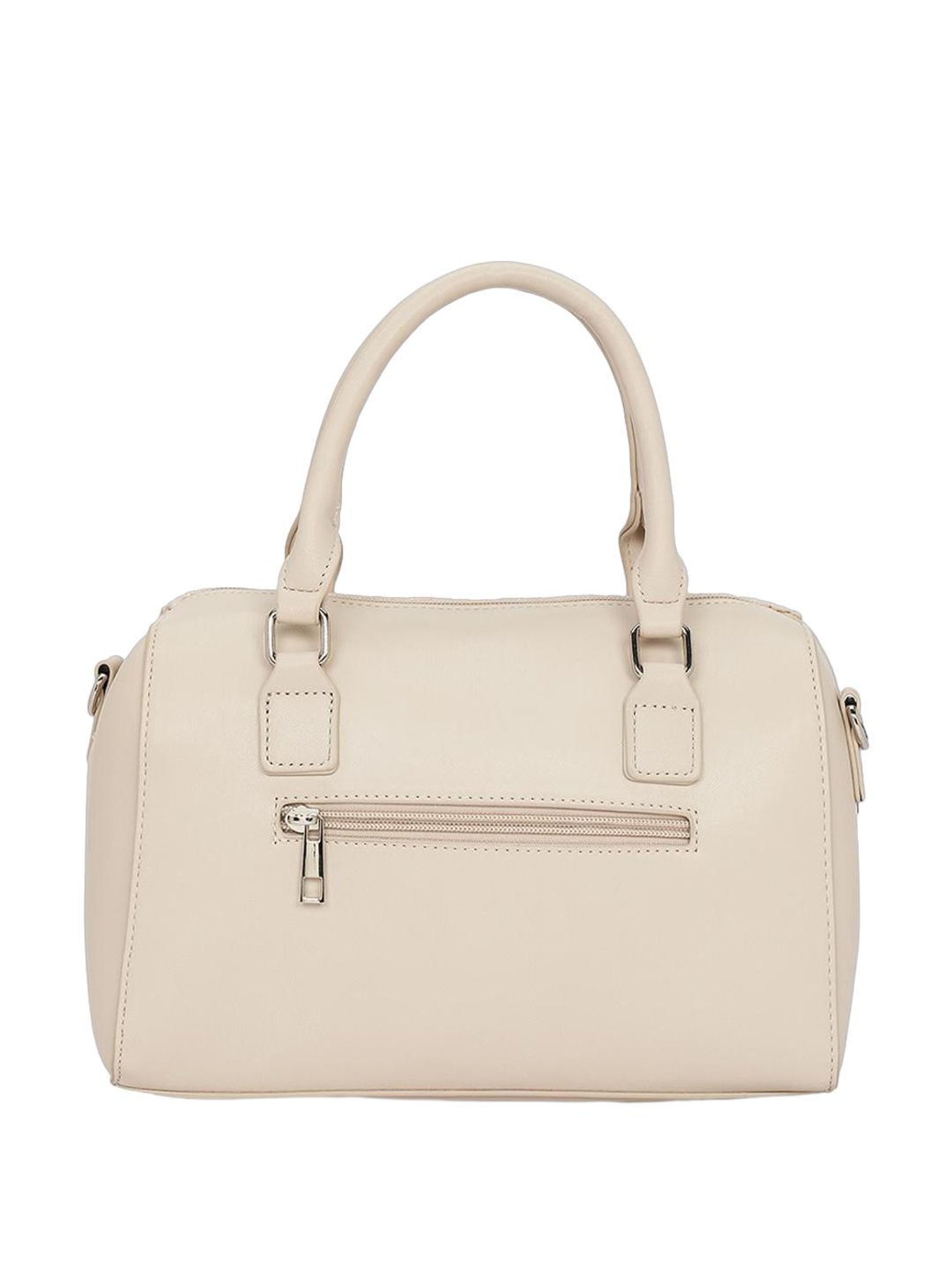 Forever Glam by Pantaloons Light Beige Textured Handbag