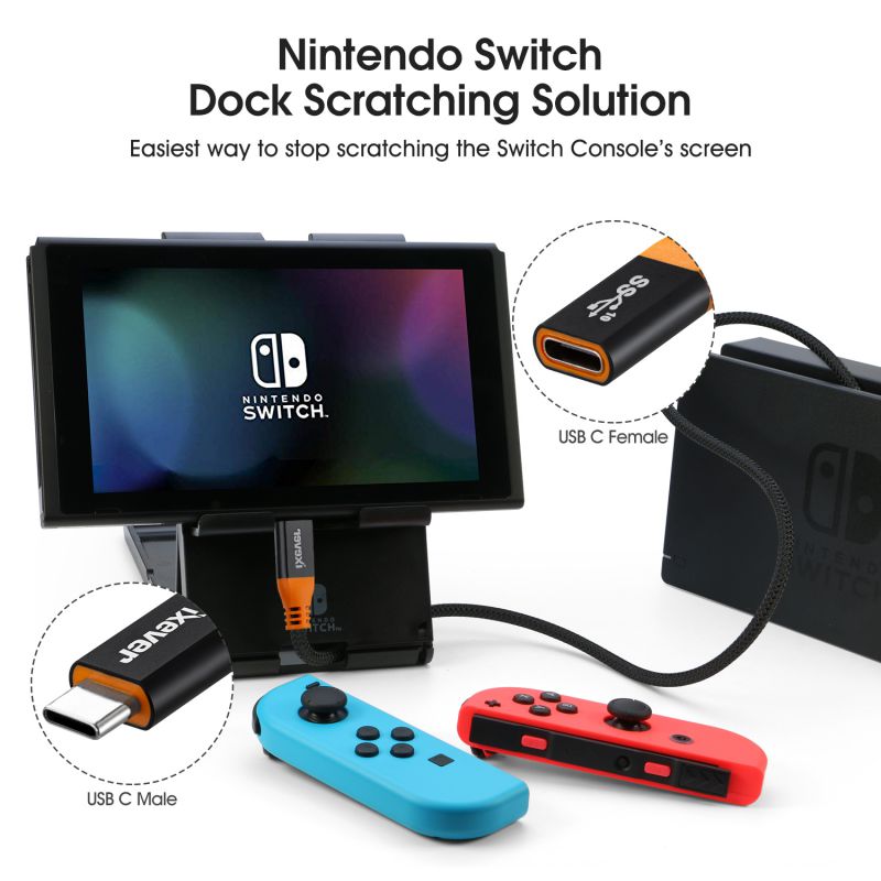 USB Type C Extension Cable 3ft, iXever USB Type C Gen2 10Gbps 100W (20V/5A) PD Fast Charging,USB 3.1 C Male to Female Extender Cord Compatible with Nintendo Switch, MacBook, Pro Pixel 3 2 XL