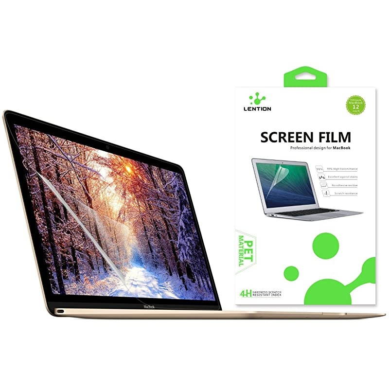Clear Screen Protector for 12inch MacBook AntiScratch Hydrophobic Oleophobic Crystal HD Protective Film