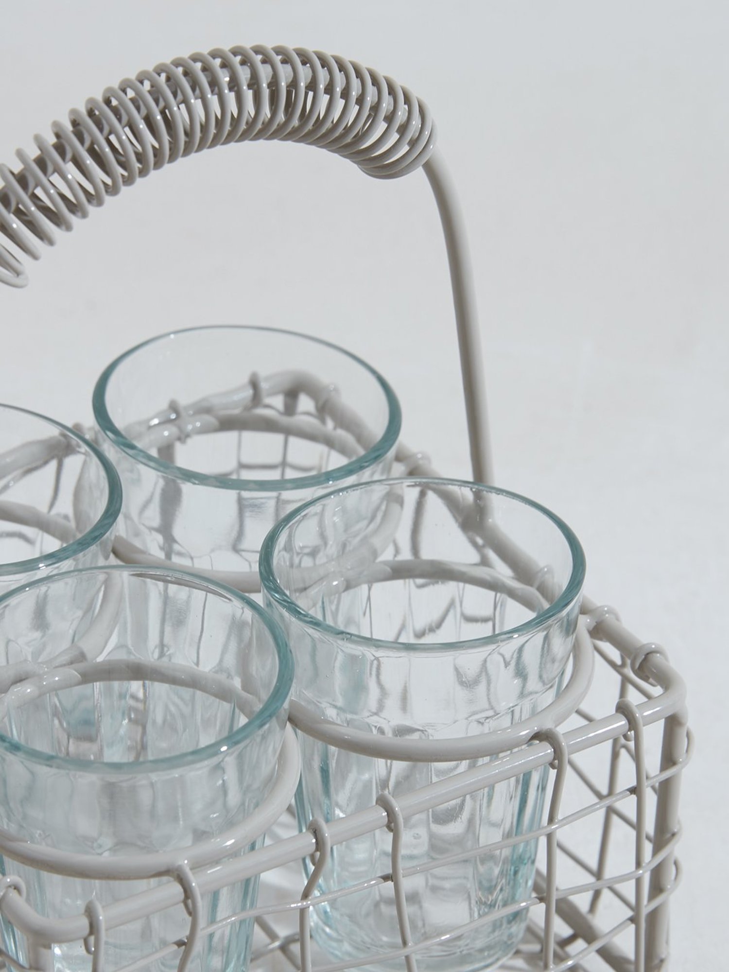 Westside Home Off White Wired Cutlery Chai Caddy