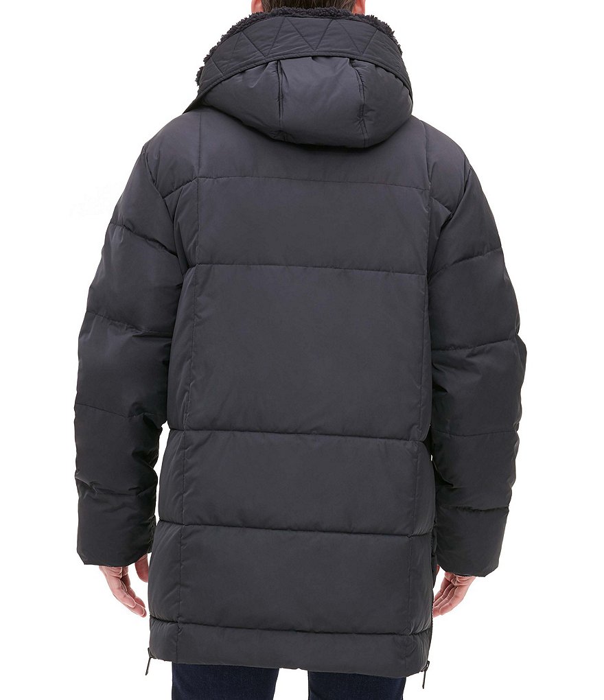 Cole Haan Hooded Down Zip Front Puffer Jacket