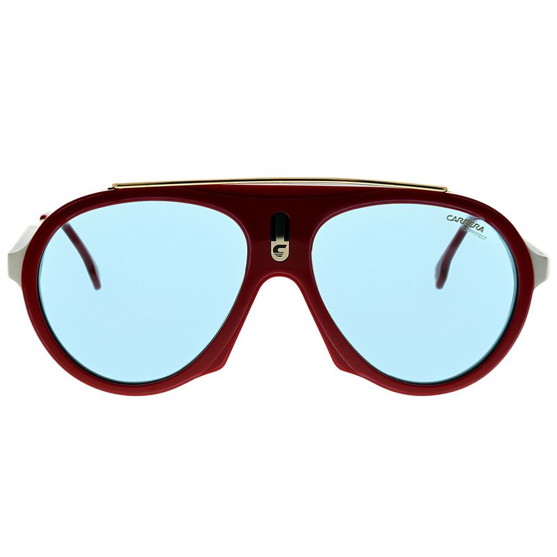 Carrera Flag 6K3 KU Unisex Aviator Polarized Sunglasses Burgundy Gold 57mm