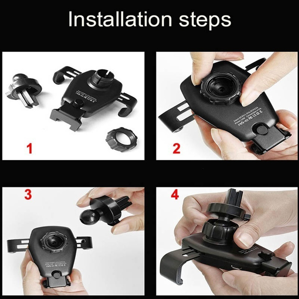 Car Gravity Mount Qi Wireless Charger for iPhone X 8 Plus iPhone XS Plus Air Vent Phone Holder Smart Wireless Fast Charging for Samsung Galaxy S9 S9 Plus S8 S7 S6 Note 9 Note 8 and Most 4.0&rdquo;-6.5&ldquo; Cell