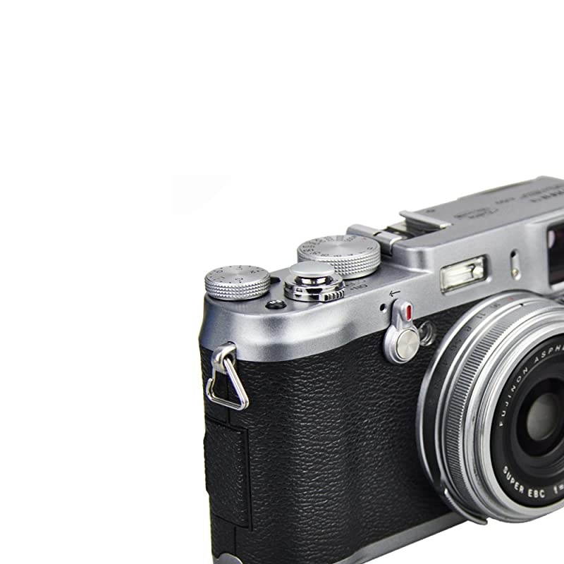 Metal Bulged Surface Soft Release Button Finger Touch for Fujifilm XT20 X100F XT2 X100T XPRO2 XT10 XPRO1 XE2S X100 X100S X10 X20 X30 XE1 XE2 STX2 for Olympus Nikon Canon Silver