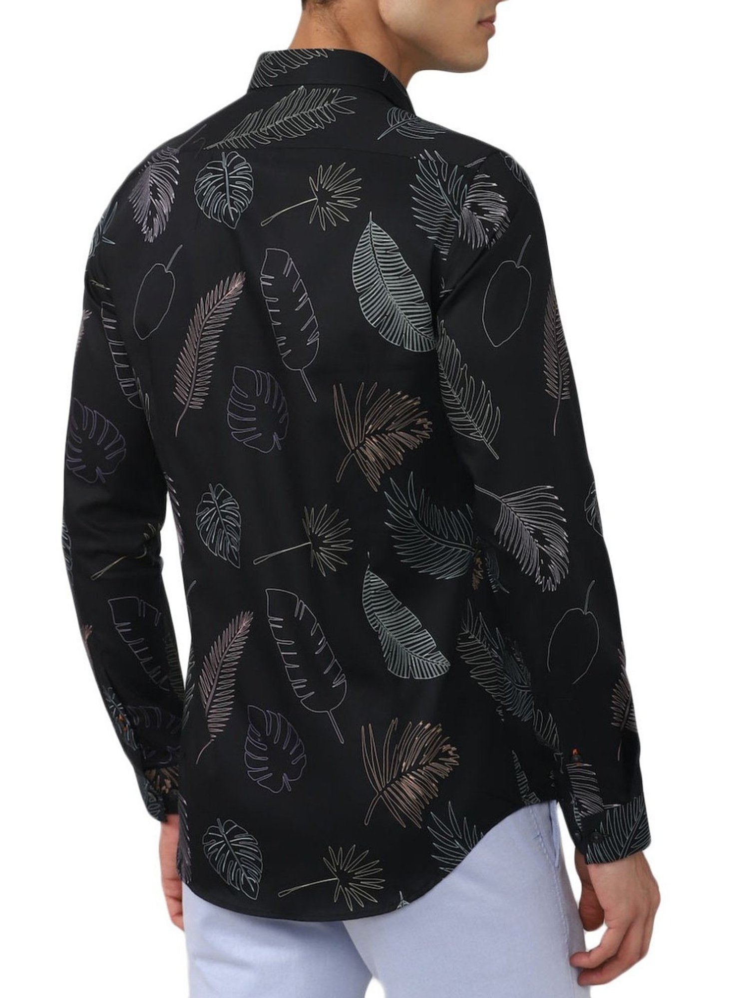 Simon Carter London Black Printed Slim Fit Shirt