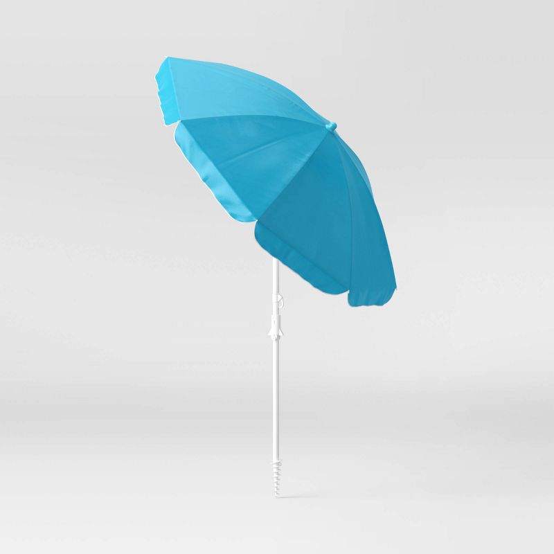6' Beach Sand Umbrella - Blue - Sun Squad™