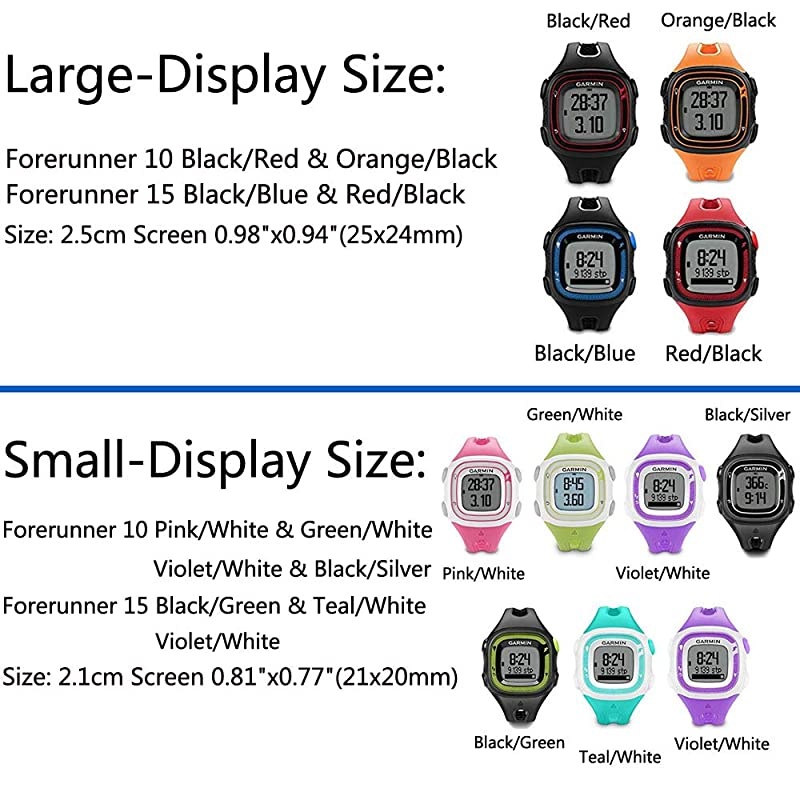 Band for Garmin Forerunner 1015 Soft Silicone Replacement Watch Band Strap for Garmin Forerunner 1015 GPS Watch 3PCS BlackampRedampBlue LDisplay Size 098quotx094quot