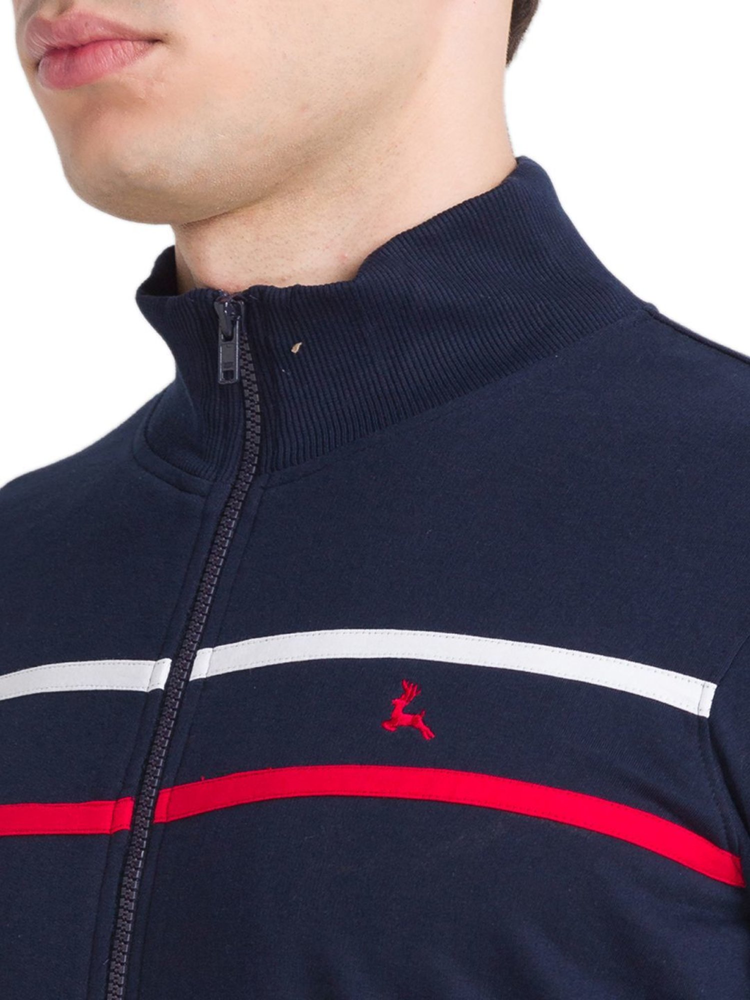 Parx Blue Regular Fit Striped Track Suit