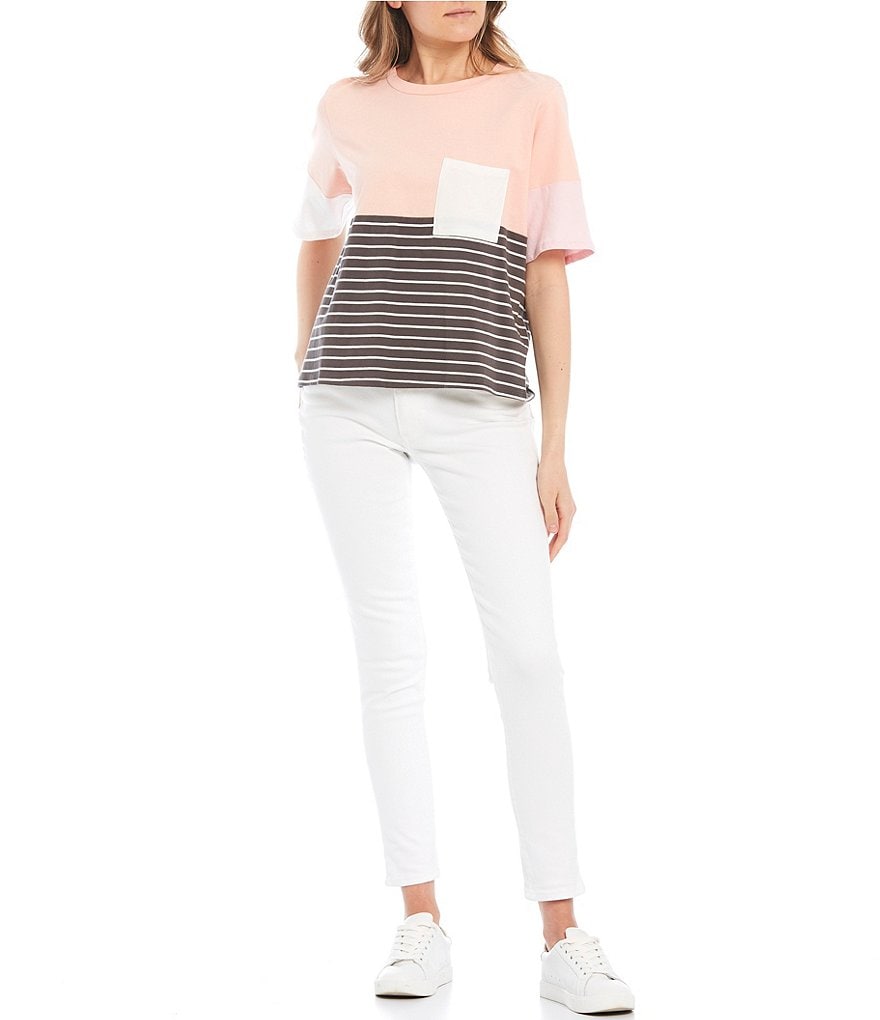 Love On A Hanger Colorblock Pocket Tee