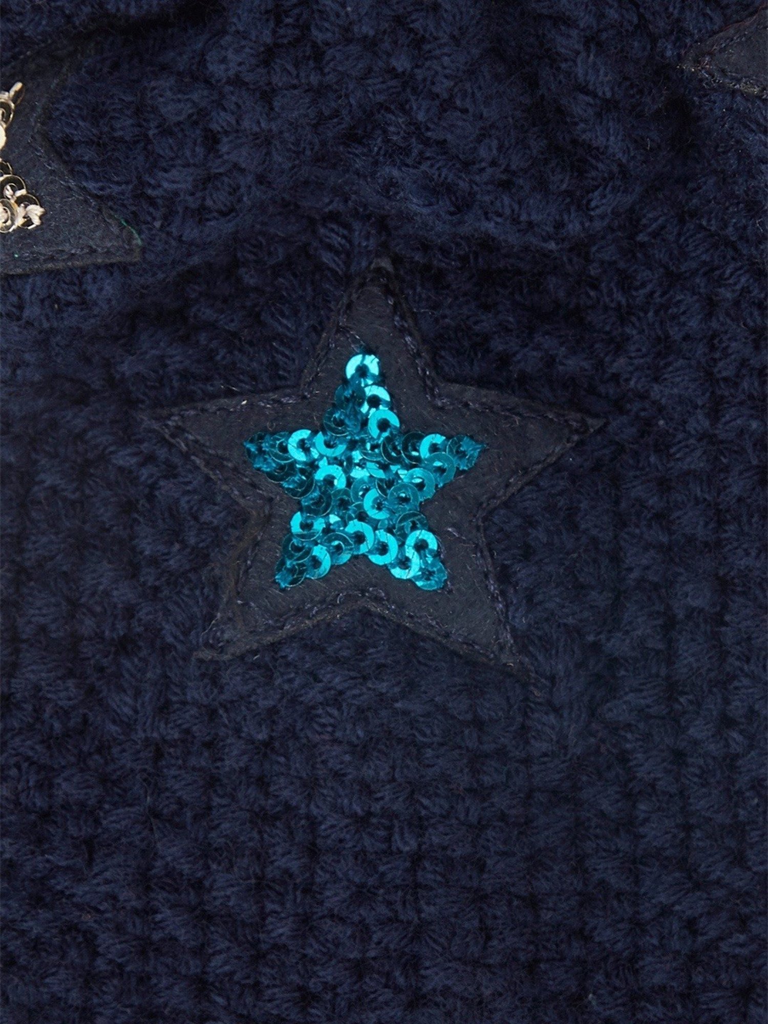 Pantaloons Junior Navy Blue Embellished Beanie