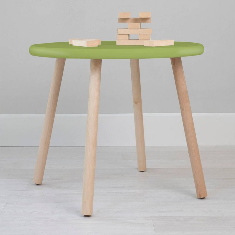 30" Peewee Round Kids' Table Maple/Green - Nico & Yeye