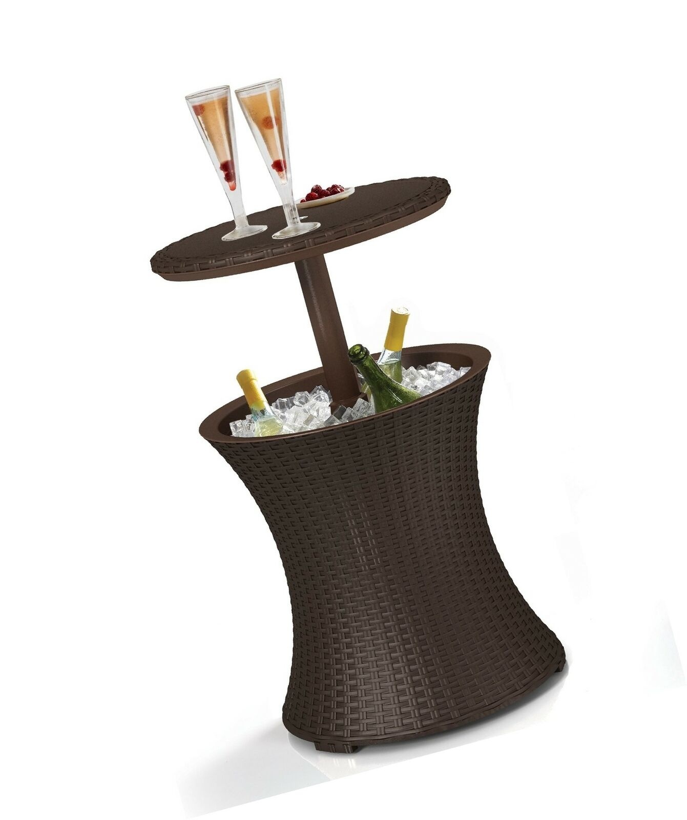 Keter Pacific Cool Bar Outdoor Patio Furniture and Hot Tub Side Table with 7....