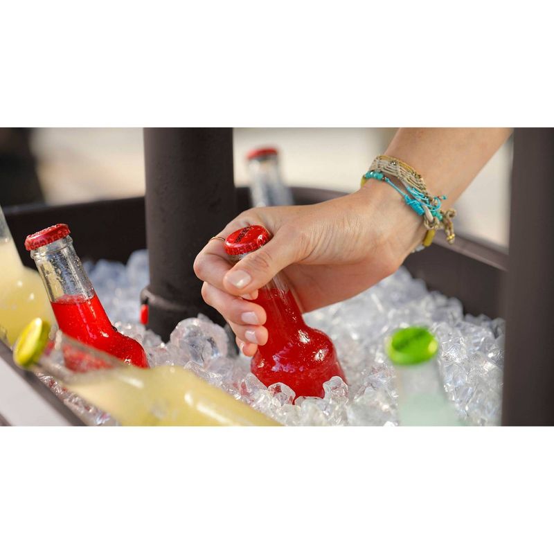 Breeze Bar Patio Beverage Cooler Bar Table - Brown - Keter