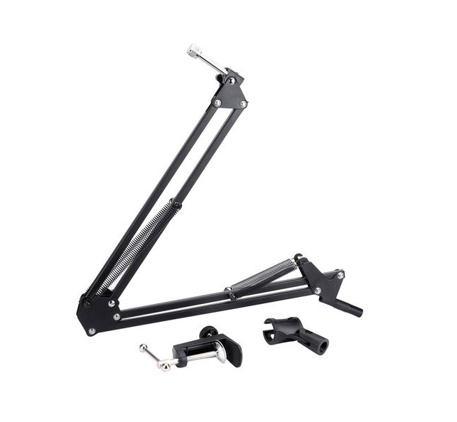 Portable Desk Microphone Mic Suspension Boom Scissor Arm Stand Holder For Studio