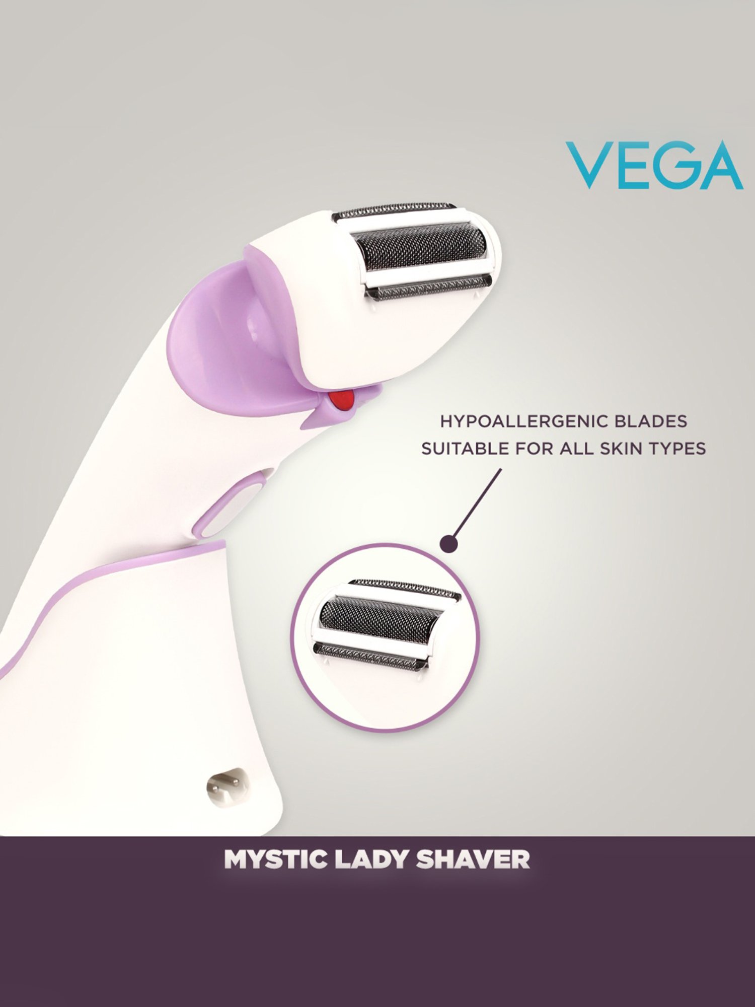 Vega Mystic Lady VHLS-02 Cordless Trimmer - 90 Min Runtime (White)