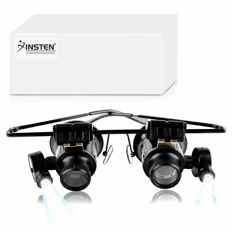 20x Magnifying Eye Magnifier Glasses Loupe Lens Jeweler Watch Repair LED Light