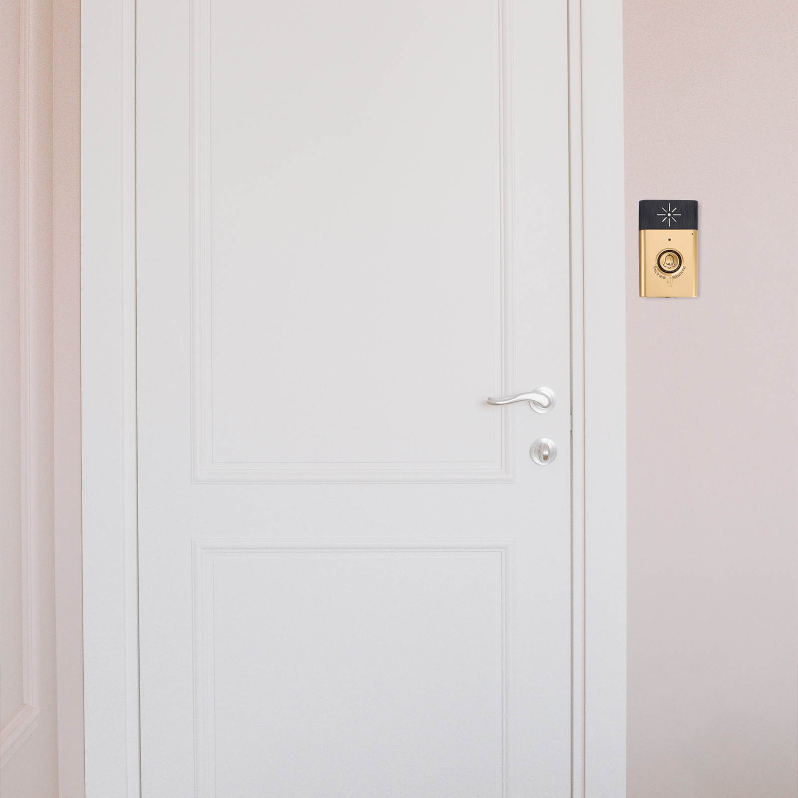 2.4G Wireless Intercom Doorbell Wireless Voice Two-Way Portable Walkie-talkie Doorbell (Gold)